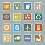 Eco Energy Icons Set Stock Photo