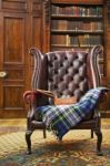Traditional Chesterfield Armchair Stock Photo