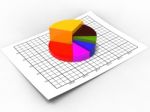 Pie Chart Shows Business Graph And Biz Stock Photo
