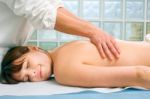 Body Massage For Woman Stock Photo