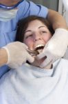 Visit At The Dentist's Surgery Stock Photo