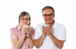Couple Holding Coffee Cup Stock Photo