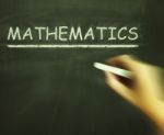 Mathematics Chalk Means Geometry Calculus Or Statistics Stock Photo