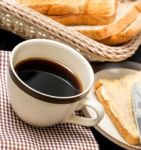 Morning Black Coffee Means Drink Beverages And Drinks Stock Photo