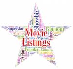 Movie Listings Indicates Watch Movies And Cinema Stock Photo