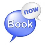 Book Now Message Means At The Moment And Booked Stock Photo