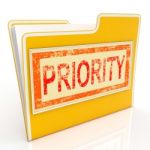 Priority File Shows Deadline Rush Immediate Delivery Stock Photo