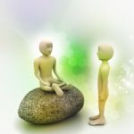 3d People In Meditation Stock Photo