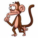 Monkey Are Thinking Stock Photo