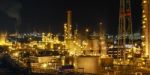 Night Scene Of Chemical Industry Stock Photo
