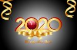 2020 Happy New Year Celebration Greetings Stock Photo