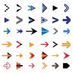 Flat Abstract Arrow Icons Or Symbols  Illustration Stock Photo