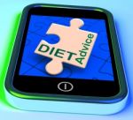 Diet Advice On Smartphone Showing Advisory Text Messages Stock Photo