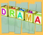 Drama Word Show Roleplay Theatre Or Production Stock Photo