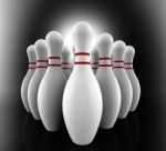 Bowling Pins Show Skittles Alley Stock Photo