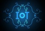 Internet Of Things Technology Monogram Abstract Background Stock Photo