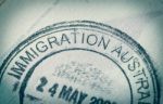 Passport Stamp For Travel Concept Background Stock Photo