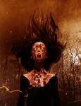 3d Illustration Of Ghost Woman Screaming In The Woods Stock Photo