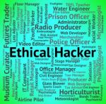 Ethical Hacker Represents Contract Out And Career Stock Photo