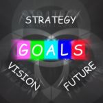 Words Displays Vision Future Strategy And Goals Stock Photo