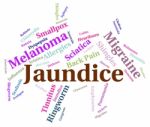 Jaundice Illness Indicates Poor Health And Affliction Stock Photo