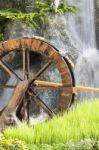 Water Wheel Turbine Stock Photo