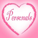 Personals Heart Means Advertisement Loneliness And Romantic Stock Photo