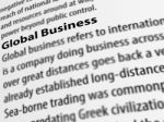 3d, Definition Of The Word Global Business On White Paper Stock Photo