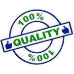 Hundred Percent Quality Means Perfect Absolute And Completely Stock Photo