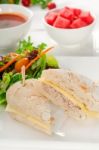 Tuna And Cheese Sandwich With Salad Stock Photo