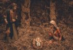 Nativity Scene Christmas Crib Background Stock Photo