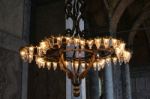 Istanbul, Turkey - May 26 : Unusual Light Fitting In The Hagia Sophia Museum In Istanbul Turkey On May 26, 2018 Stock Photo
