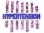 3d Image Hypertension Issues Concept Word Cloud Background Stock Photo