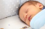 Newborn Sleeping Stock Photo