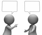 Speech Bubble Means Copy Space And Blank 3d Rendering Stock Photo