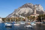 View Of Lecco On The Southern Shore Of Lake Como Stock Photo
