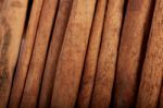 Pile Of Cinnamon Spice Quills Stock Photo