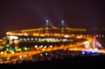 Bokeh Incheon Bridge Stock Photo
