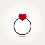  Love Heart Ring Stock Photo