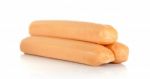 Chicken Sausage Isolated On The White Background Stock Photo