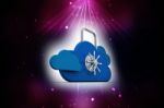 3d Rendering Cloud Computing, Security Stock Photo