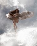 3d Illustration Of An Angel In Heaven Land,mixed Media Stock Photo
