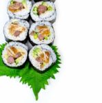 Fresh Sushi Choice Combination Assortment Selection Stock Photo