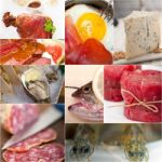 High Protein Food Collection Collage Stock Photo