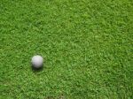 Top View Of Golf Ball Stock Photo