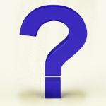 Blue Question Mark Stock Photo