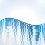 Abstract Halftone Wave In Blue Stock Photo
