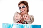 Woman With Shopping Bag Stock Photo