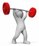 Weight Lifting Means Muscular Build And Athletic 3d Rendering Stock Photo