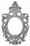 Silver Ornate Oval Frame Stock Photo